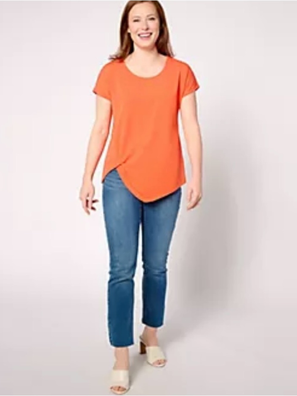 Attitudes by Renee Washed Cotton
Top w/ Twist Pleat Detail-SZ M